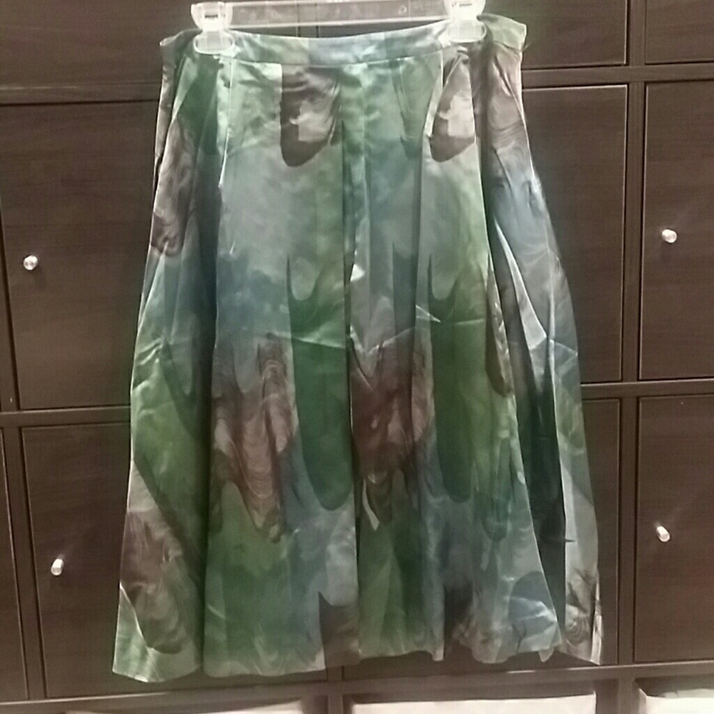 Silk skirt, pleats A-line worn once